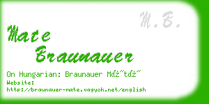 mate braunauer business card